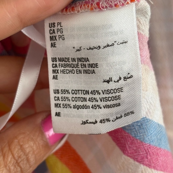 Style & Co. Pink and Purple Crop Tie Front Button Down Shirt - Picture 7 of 9